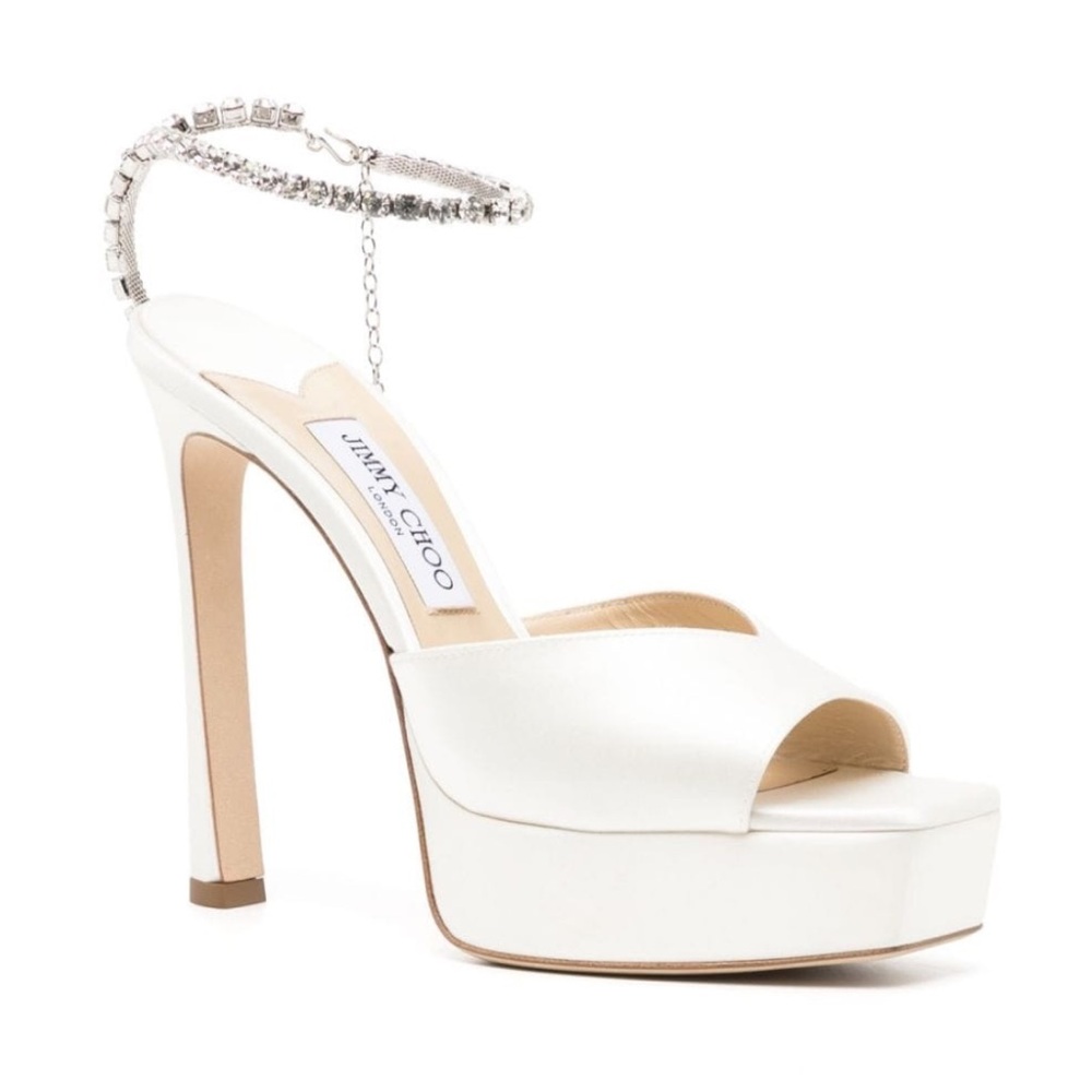 Jimmy Choo White Platform Heels